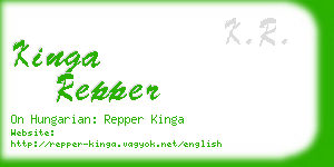 kinga repper business card